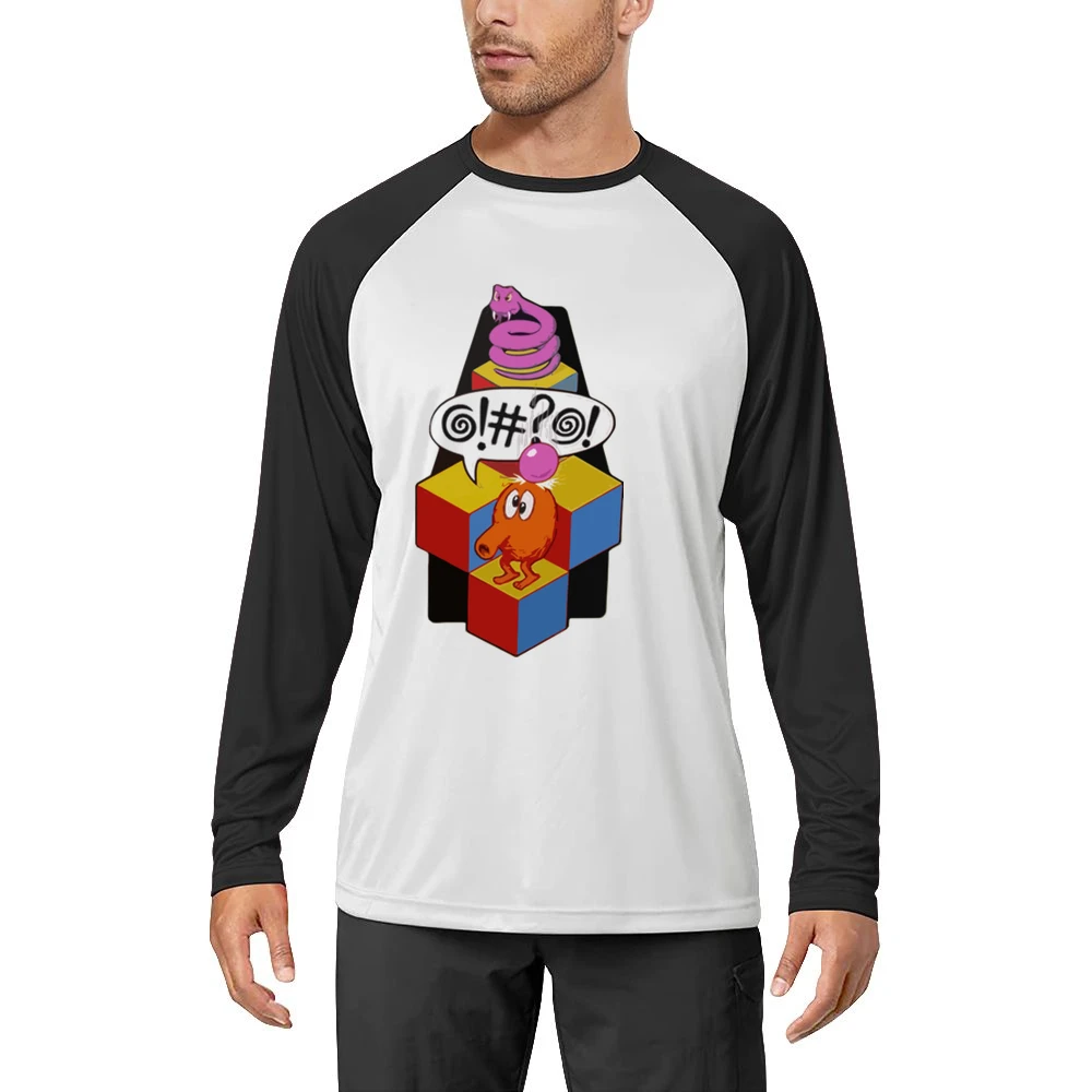 Q-Bert video game Men Long Sleeve T-Shirt