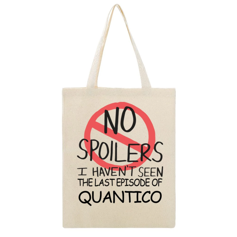 Quantico No Spoilers Last Episode Tv Funny Beige Canvas Tote Shopping Bag
