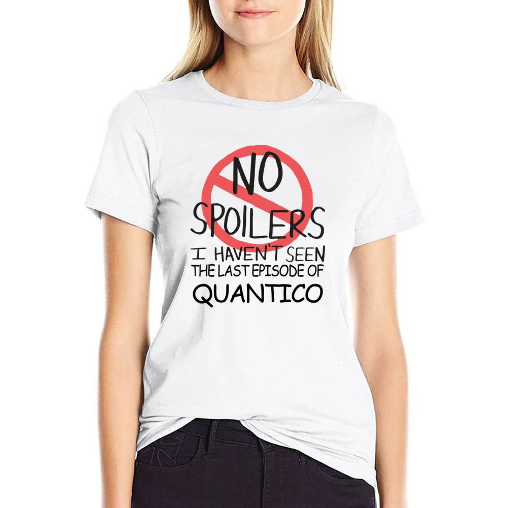 Quantico No Spoilers Last Episode Tv Funny US Size Women Ladies T-shirt