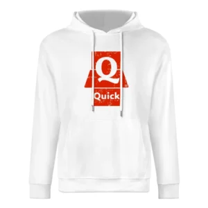 Quick Fast Food Restaurant Distressed Look European Size Men Hoodie