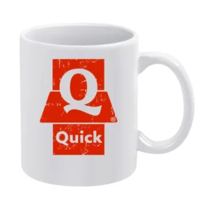 Quick Fast Food Restaurant Distressed Look White Mug