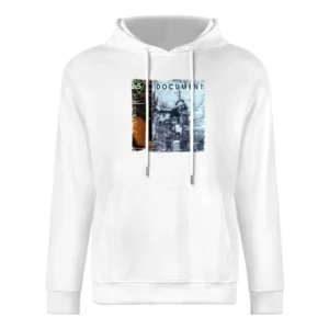 REM Document Album Cover Distressed Image European Size Men Hoodie