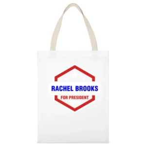 Rachel Brooks For President 2016 Justified TV Show White Canvas Tote Shopping Bag
