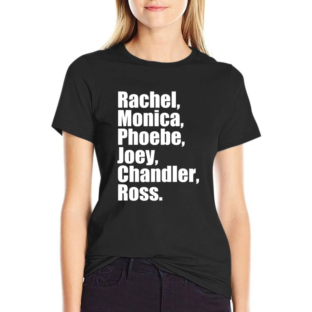Rachel Monica Phoebe Joey Chandler Ross Fun Friends TV Show US Size Women Ladies T-shirt