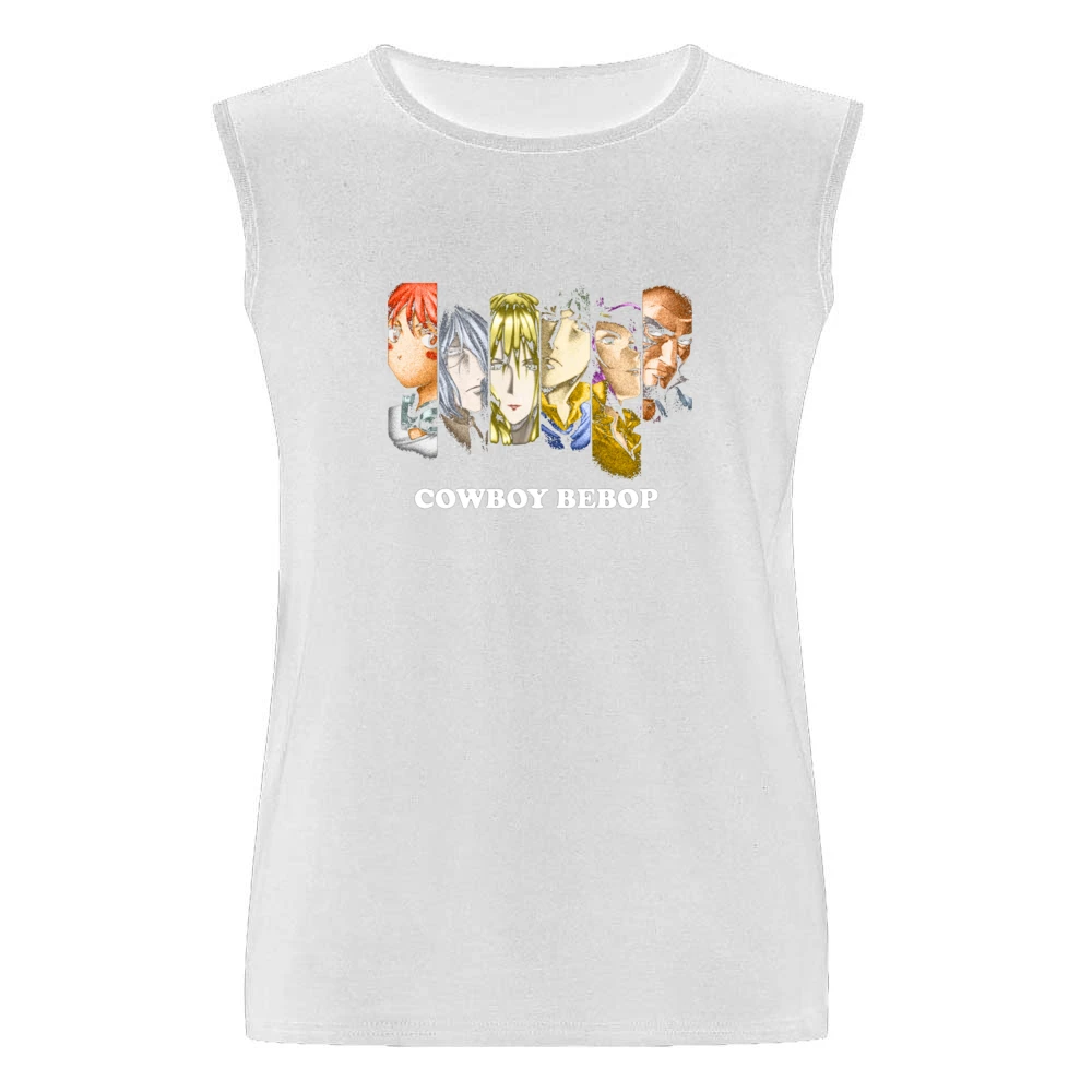 Radical Ed Vicious Julia Spike Spiegel Faye Valentine Jet Black Cowboy Men Sleeveless T-Shirt