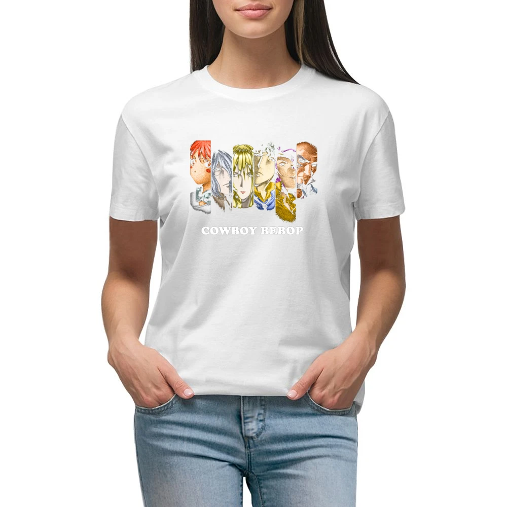 Radical Ed Vicious Julia Spike Spiegel Faye Valentine Jet Black Cowboy Premium Women Ladies T-shirt