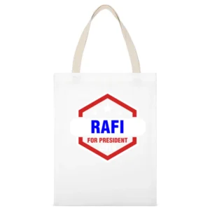 Rafi For President 2016 The League TV Show White Canvas Tote Shopping Bag