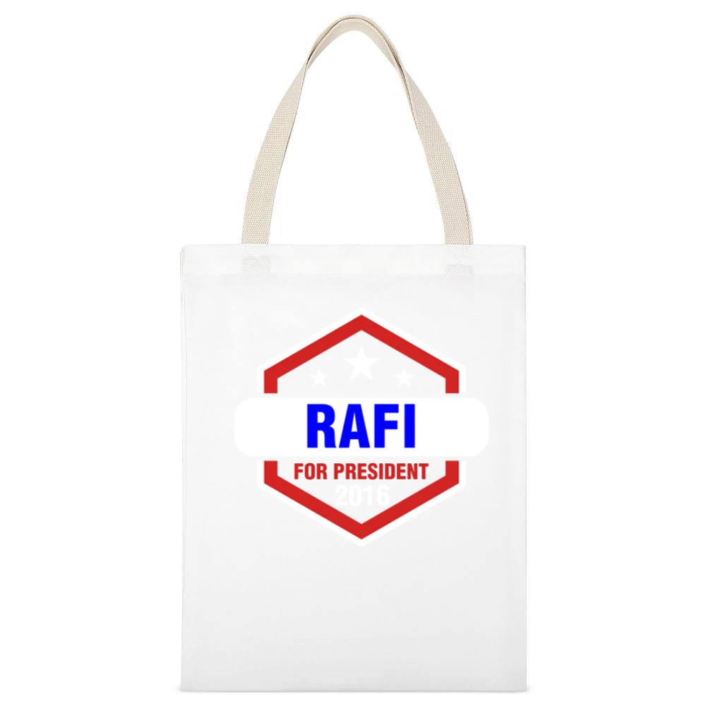 Rafi For President 2016 The League TV Show White Canvas Tote Shopping Bag