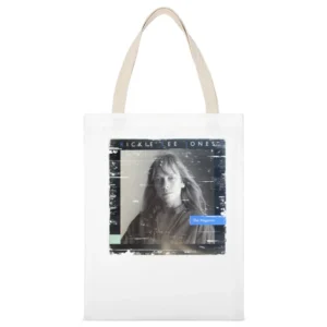 Randy Newman Trouble In Paradise Album Cover Distressed Image White Canvas Tote Shopping Bag
