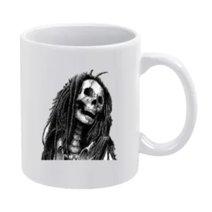 Rasta Skull White Mug