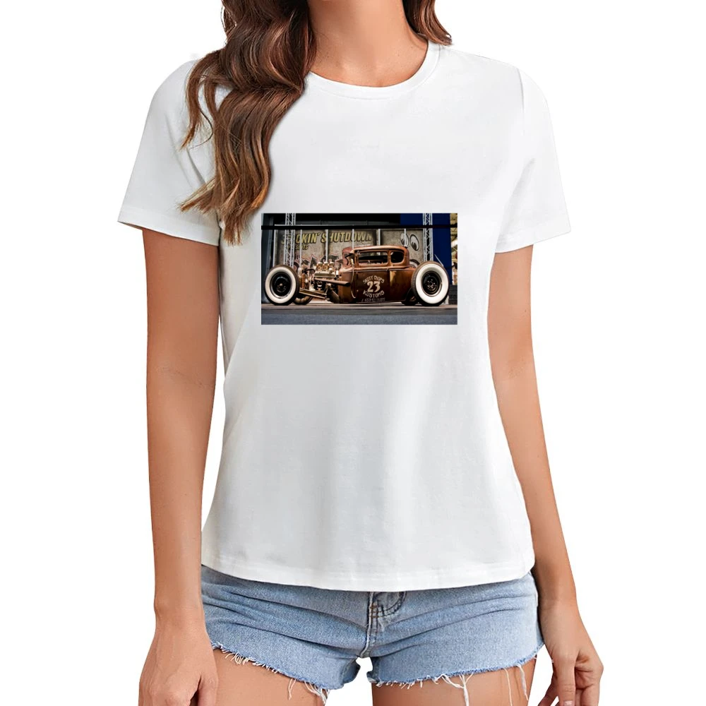 Rat Rod Poster Tshirt Asian Size Women Ladies T-shirt