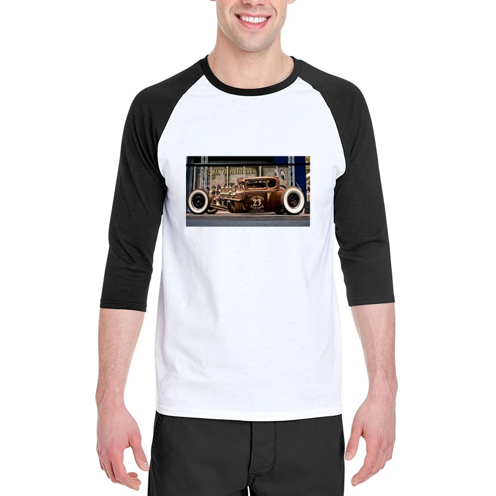 Rat Rod Poster Tshirt Men 3/4 Sleeve T-Shirt