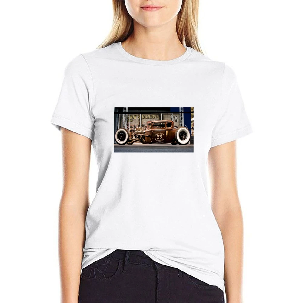 Rat Rod Poster Tshirt US Size Women Ladies T-shirt