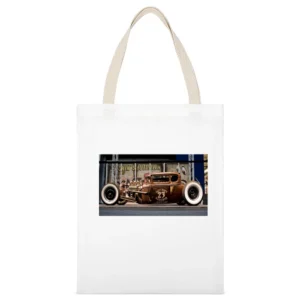 Rat Rod Poster Tshirt White Canvas Tote Shopping Bag