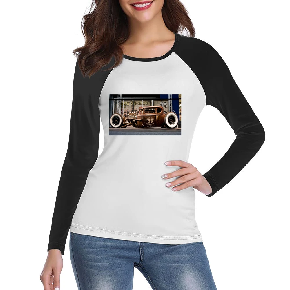 Rat Rod Poster Tshirt Women Ladies Long Sleeve T-Shirt