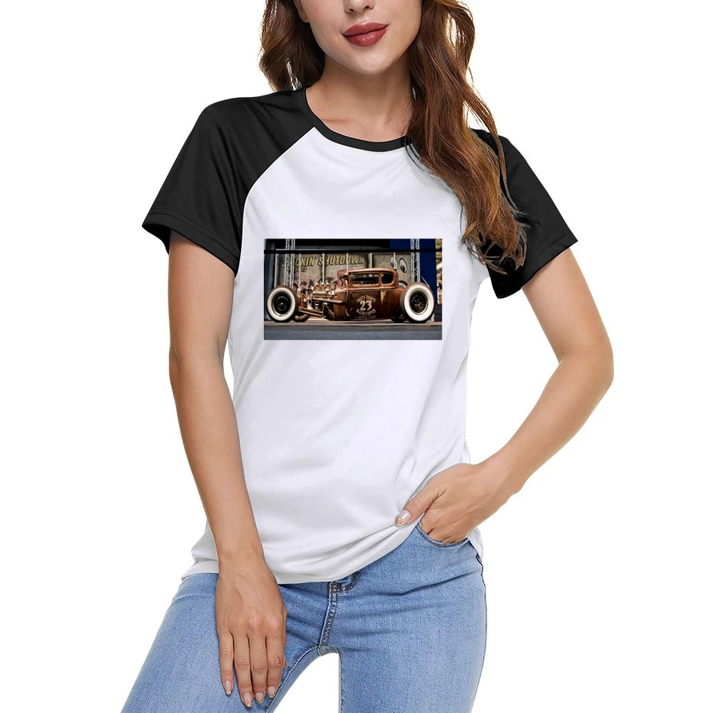 Rat Rod Poster Tshirt Women Ladies Short Sleeve T-Shirt
