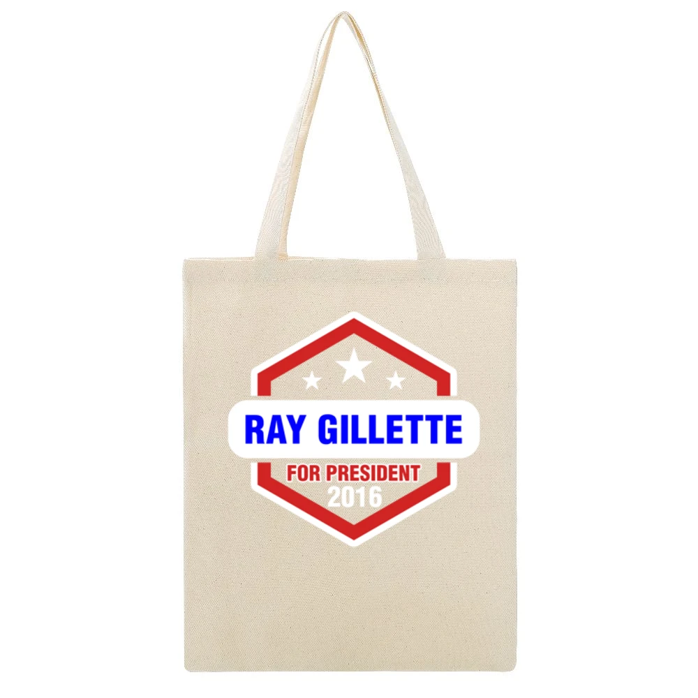 Ray Gillette For President 2016 Archer TV Show Beige Canvas Tote Shopping Bag
