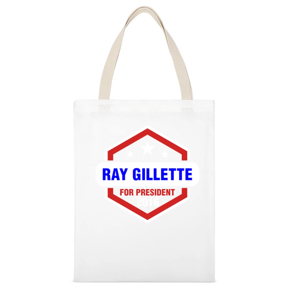 Ray Gillette For President 2016 Archer TV Show White Canvas Tote Shopping Bag
