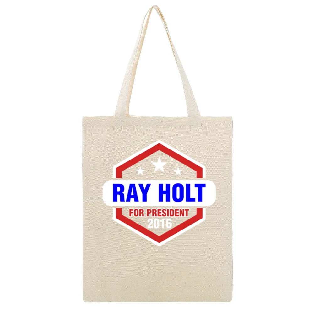 Ray Holt For President 2016 Brooklyn Nine-Nine TV Show Beige Canvas Tote Shopping Bag