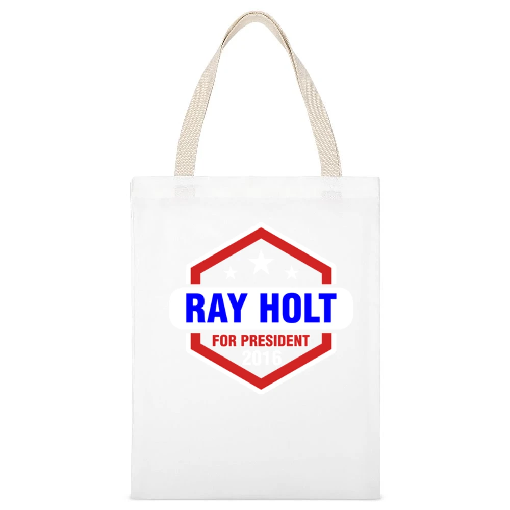 Ray Holt For President 2016 Brooklyn Nine-Nine TV Show White Canvas Tote Shopping Bag