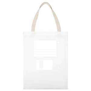 Remember this ? old data computer disket floppy White Canvas Tote Shopping Bag