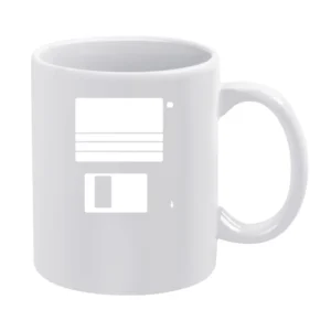 Remember this ? old data computer disket floppy White Mug