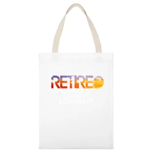 Retired Tshirt (all Styles And Colors Available) White Canvas Tote Shopping Bag