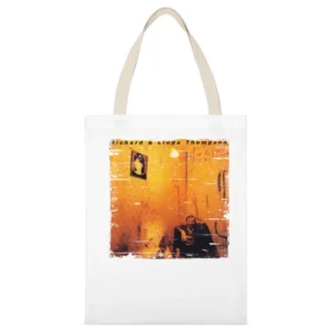 Richard and Linda Thompson Shoot Out The Lights Album Cover Distressed White Canvas Tote Shopping Bag