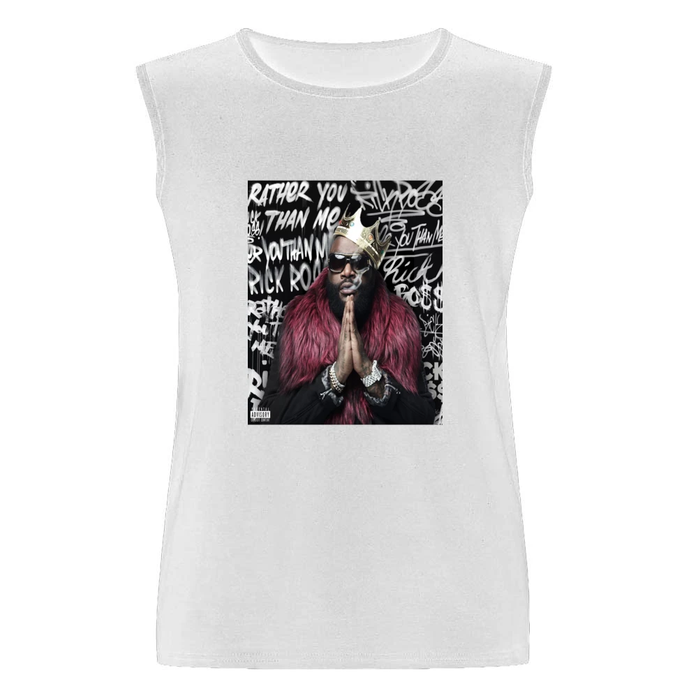 Rick Ross King Tshirt Men Sleeveless T-Shirt