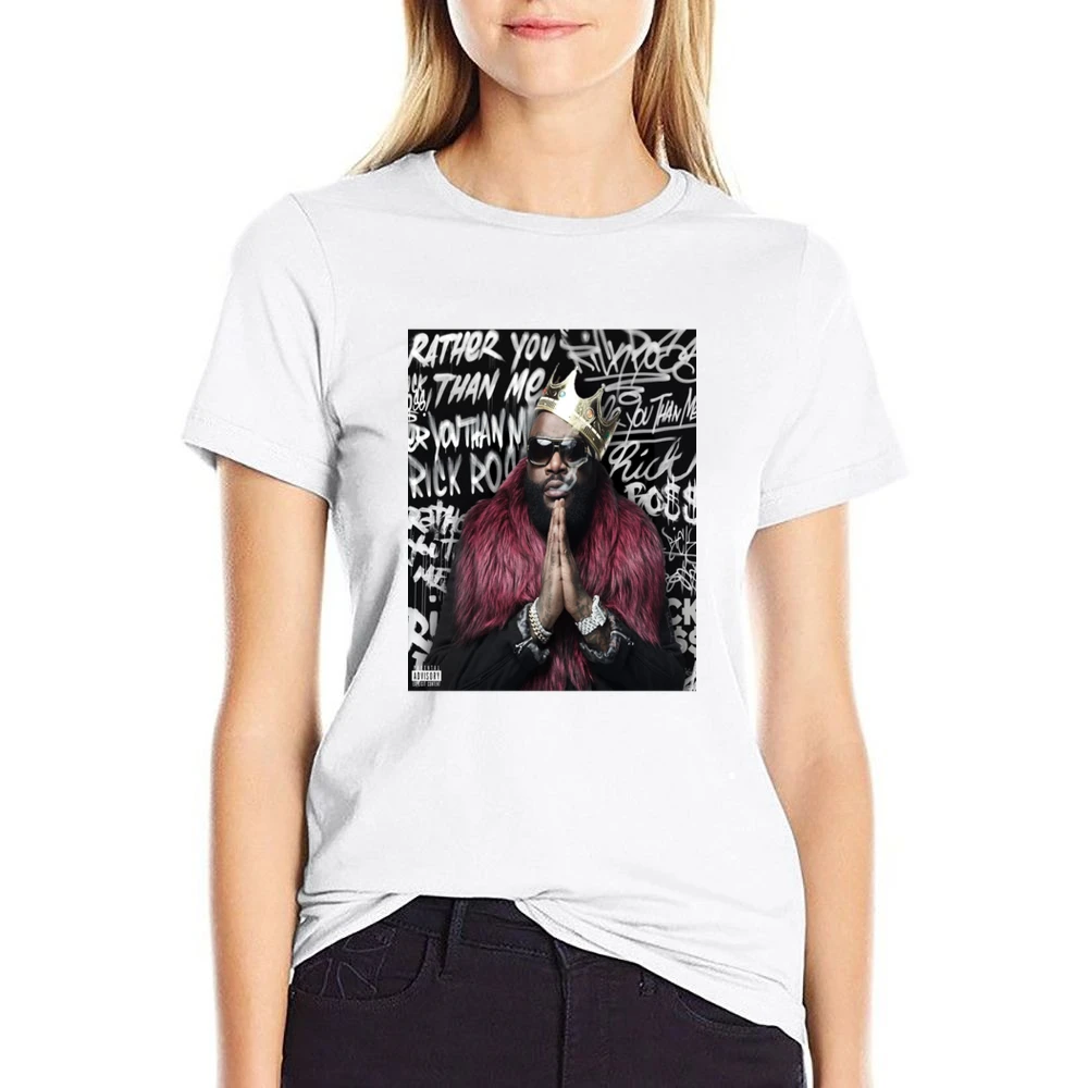 Rick Ross King Tshirt US Size Women Ladies T-shirt