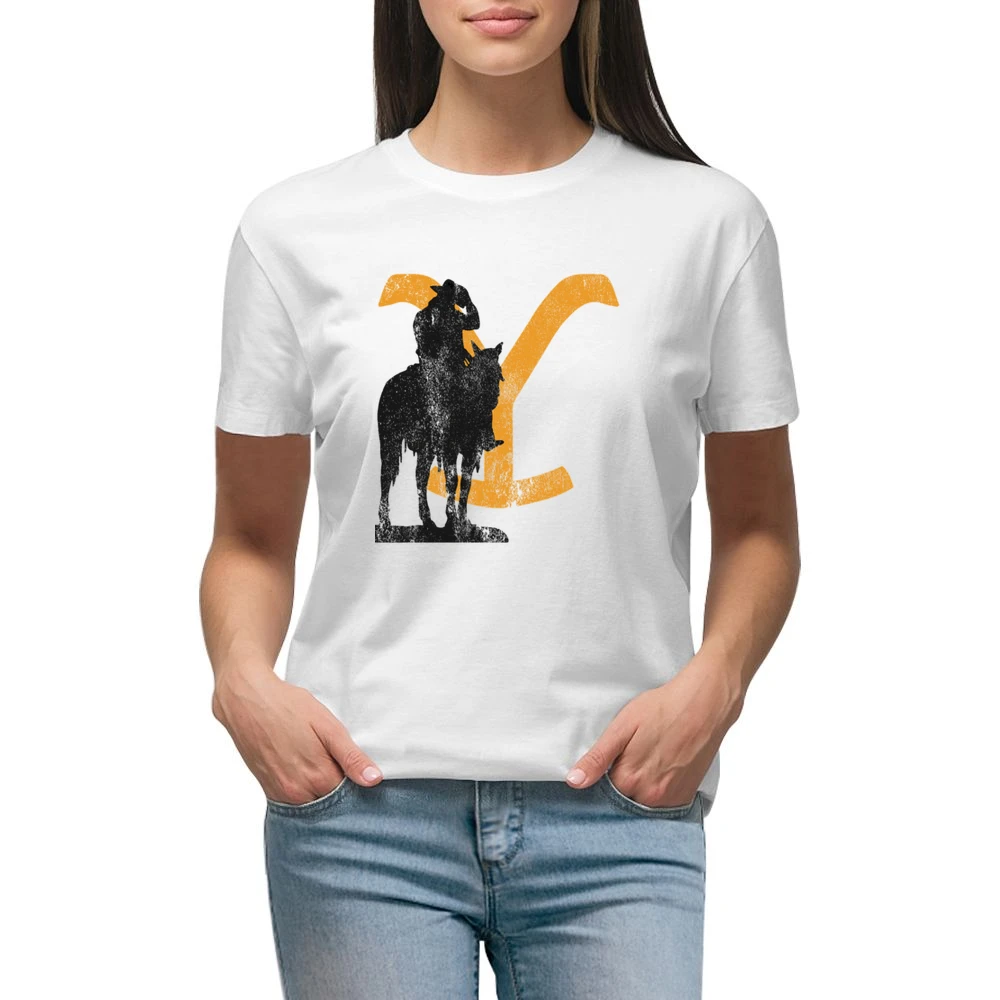 Rip Wheeler Cowboy Vintage Style Yellowstone Show Premium Women Ladies T-shirt