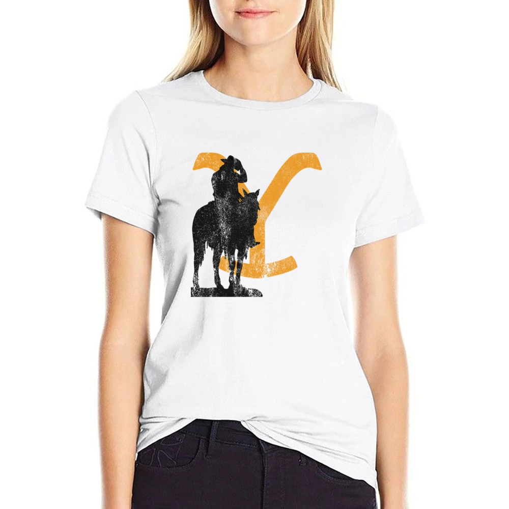 Rip Wheeler Cowboy Vintage Style Yellowstone Show US Size Women Ladies T-shirt