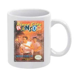 River City Ransom Nes Nintendo Old School Retro Video Game Fan Distres White Mug