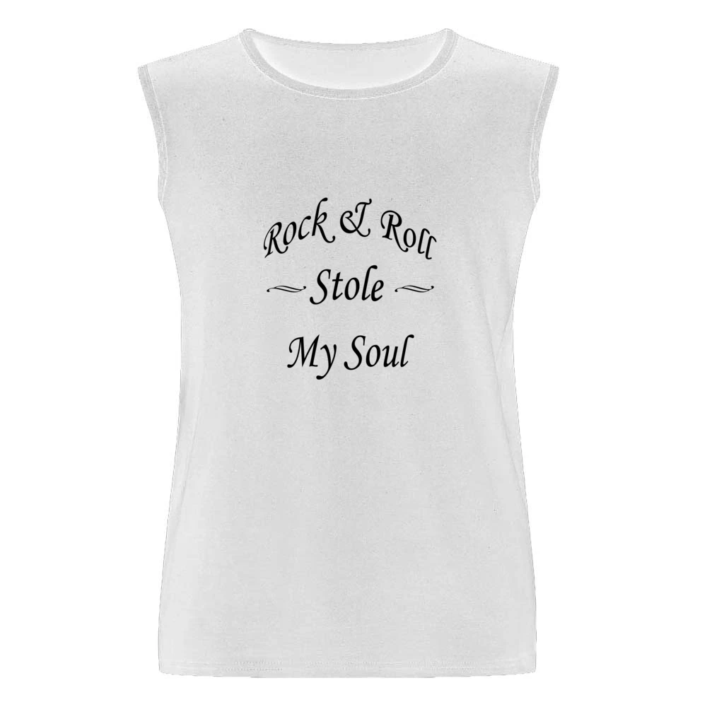 Rock And Roll Stole My Soul Graphic Men Sleeveless T-Shirt