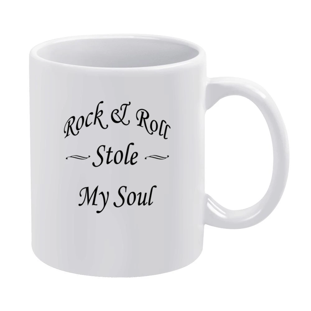 Rock And Roll Stole My Soul Graphic White Mug
