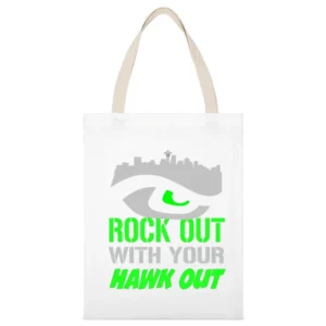 Rock Out with you HAWK out Tshirt White Canvas Tote Shopping Bag
