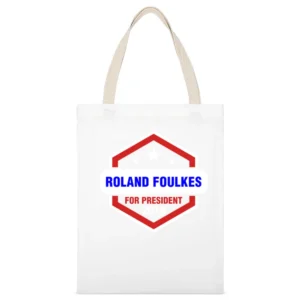 Roland Foulkes For President 2016 Rectify TV Show White Canvas Tote Shopping Bag