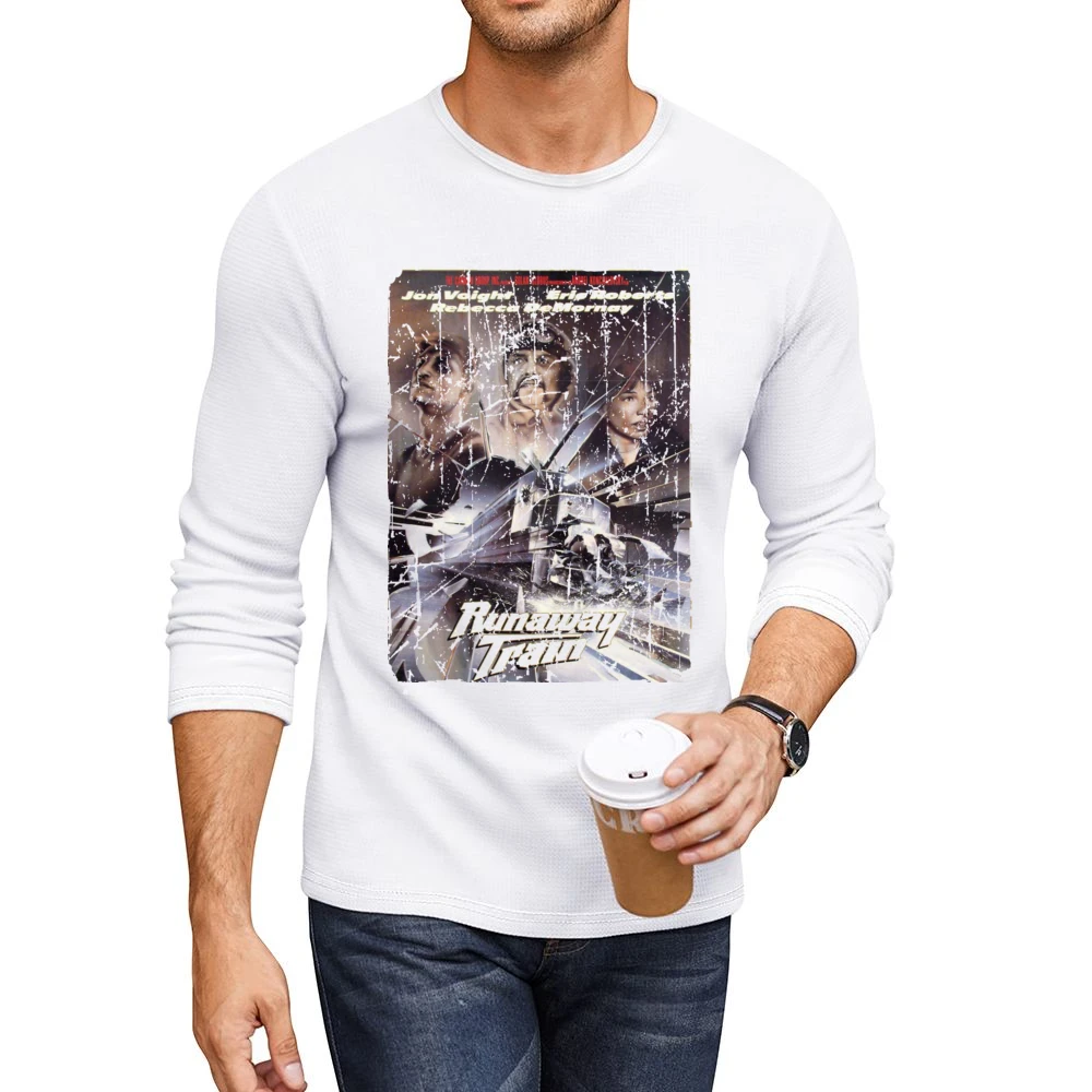 Runaway Train Movie Poster Retro Aged Look Men CrewNeck Long Sleeve T-Shirt