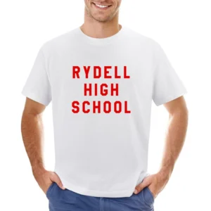 Rydell High School Fun Popular Grease Movie Graphic 80s Style Asian Size Men T-Shirt