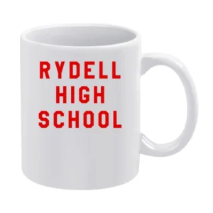 Rydell High School Fun Popular Grease Movie Graphic 80s Style White Mug