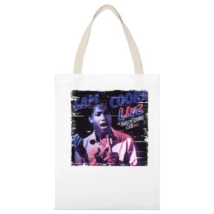 Sam Cooke Live At The Harlem Square Club 1963 Album Cover Distressed I White Canvas Tote Shopping Bag