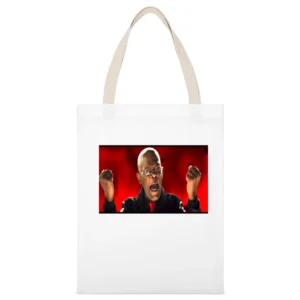 Samuel Jackson Rise up Falcons White Canvas Tote Shopping Bag