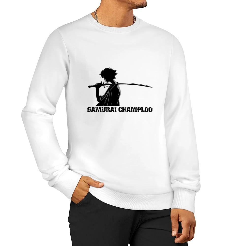 Samurai champloo mugen black Silhouette shadow anime manga Men Pullover Sweatshirt