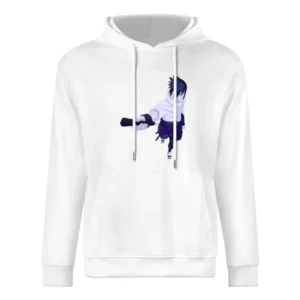 Sasuke from Uchiha clan sharingan eyes naruto anime manga European Size Men Hoodie