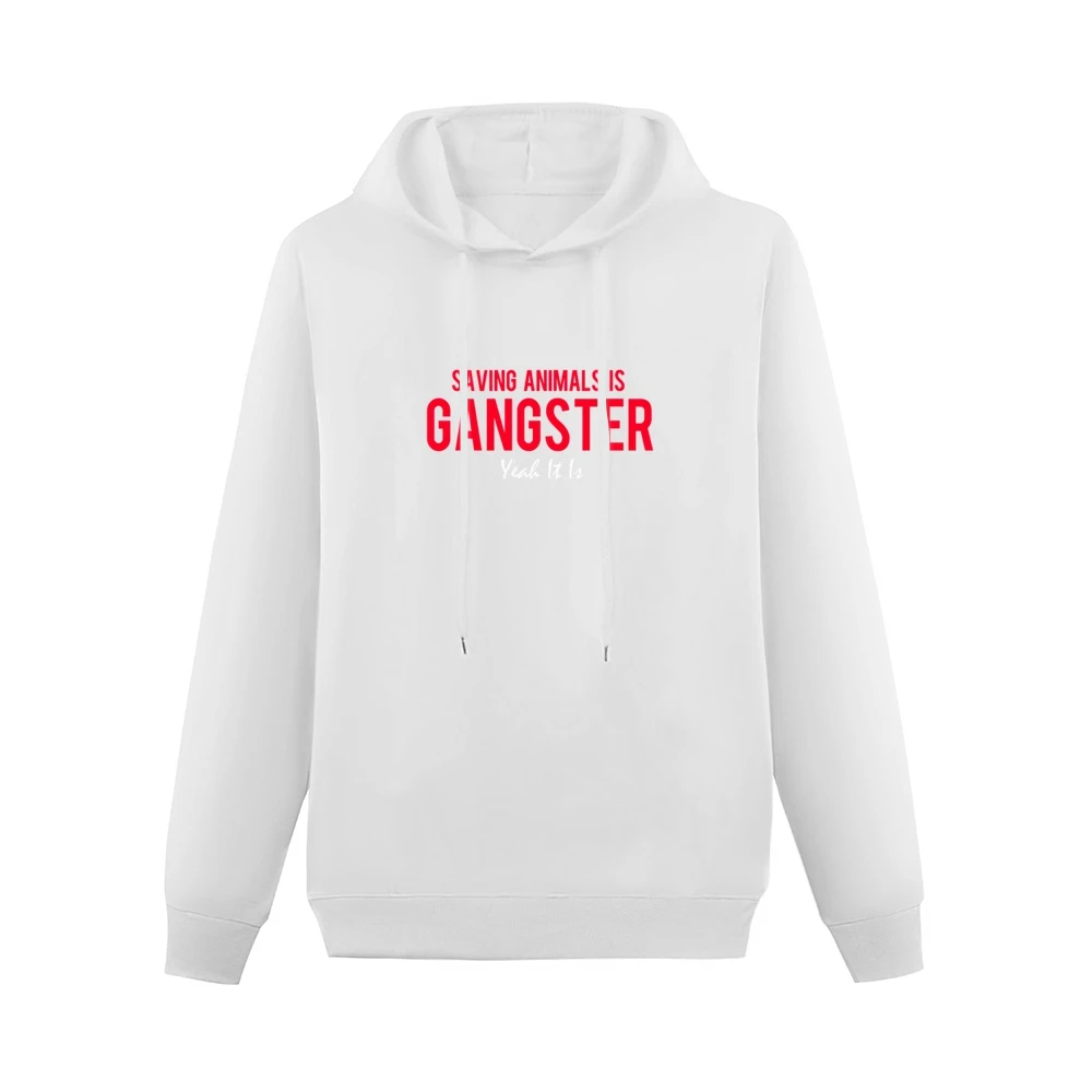 Saving Animals Is Gangster Popular Celebrity Miley Cyrus Graphic TShir Men Hoodie Without Pocket