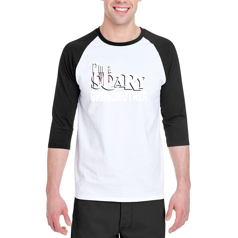 Scary Grandmother Tshirt (all Styles And Colors Available) Men 3/4 Sleeve T-Shirt