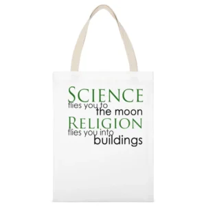 Science and Religion Definition White Canvas Tote Shopping Bag