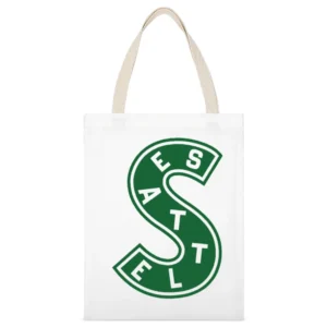 Seattle Hockey Team Retro Metropolitans Sports Logo Fan White Canvas Tote Shopping Bag