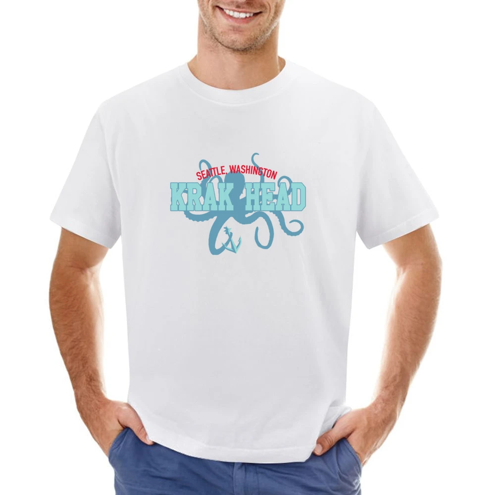 Seattle Washington Krak Head Hockey Fan Asian Size Men T-Shirt