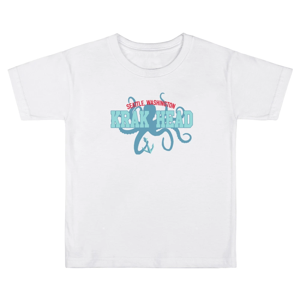 Seattle Washington Krak Head Hockey Fan Kids Boys Girls T-Shirt